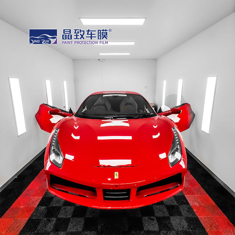 Envoltura de película de protección de pintura de color rojo TPU Práctico autoadhesivo