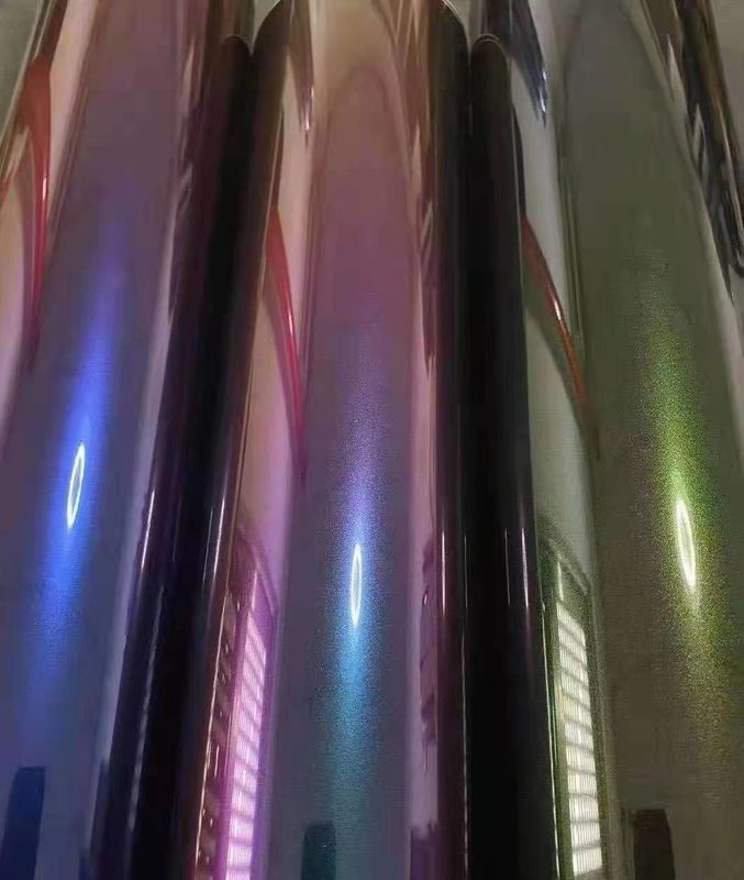 Película de vinilo con revestimiento para coche, súper brillante, elástica, diamante metálico, espacio profundo, camaleón, pegatina para coche