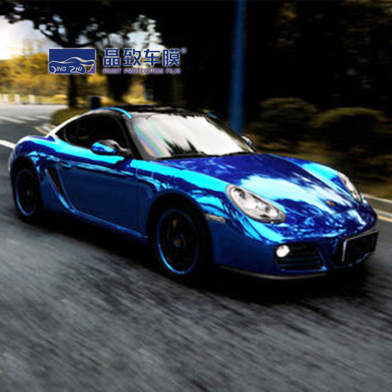 La mejor calidad, 3 capas, envoltura de vinilo metálico azul brillante para coche, sin burbujas para envolver el coche, 1,52 m x 18m